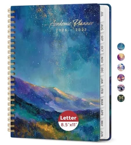 Taja Academic Planner 2026-2027, Jul 2026-Jun 2027 Monthly & Weekly Planner, 8.5x11 Inches | Year-Long Organization for Students & Professionals thumbnail 1