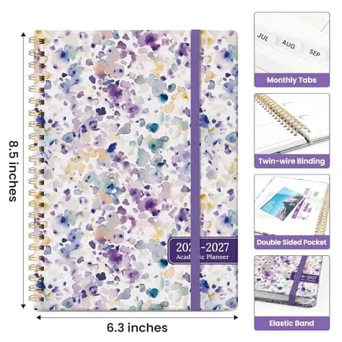Taja Academic Planner 2026-2027, Monthly & Weekly, 6.3"x8.5" (A5) | Smooth Ink Flow, Acid-Free Paper thumbnail 4