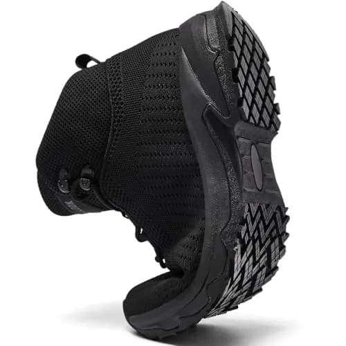 SHULOOK Black Non Slip Work Boots for Men — Size 7 Wide | Restaurant Kitchen Food Service Ankle High thumbnail 5