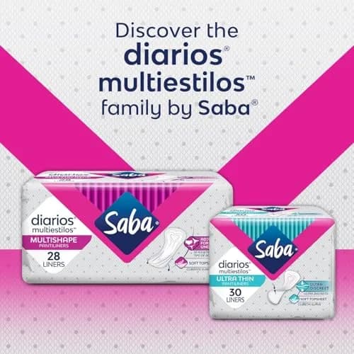 Saba Diarios Ultra Thin Multishape Panty Liners 120 Count | Light Daily Protection, Discreet & Comfortable thumbnail 5