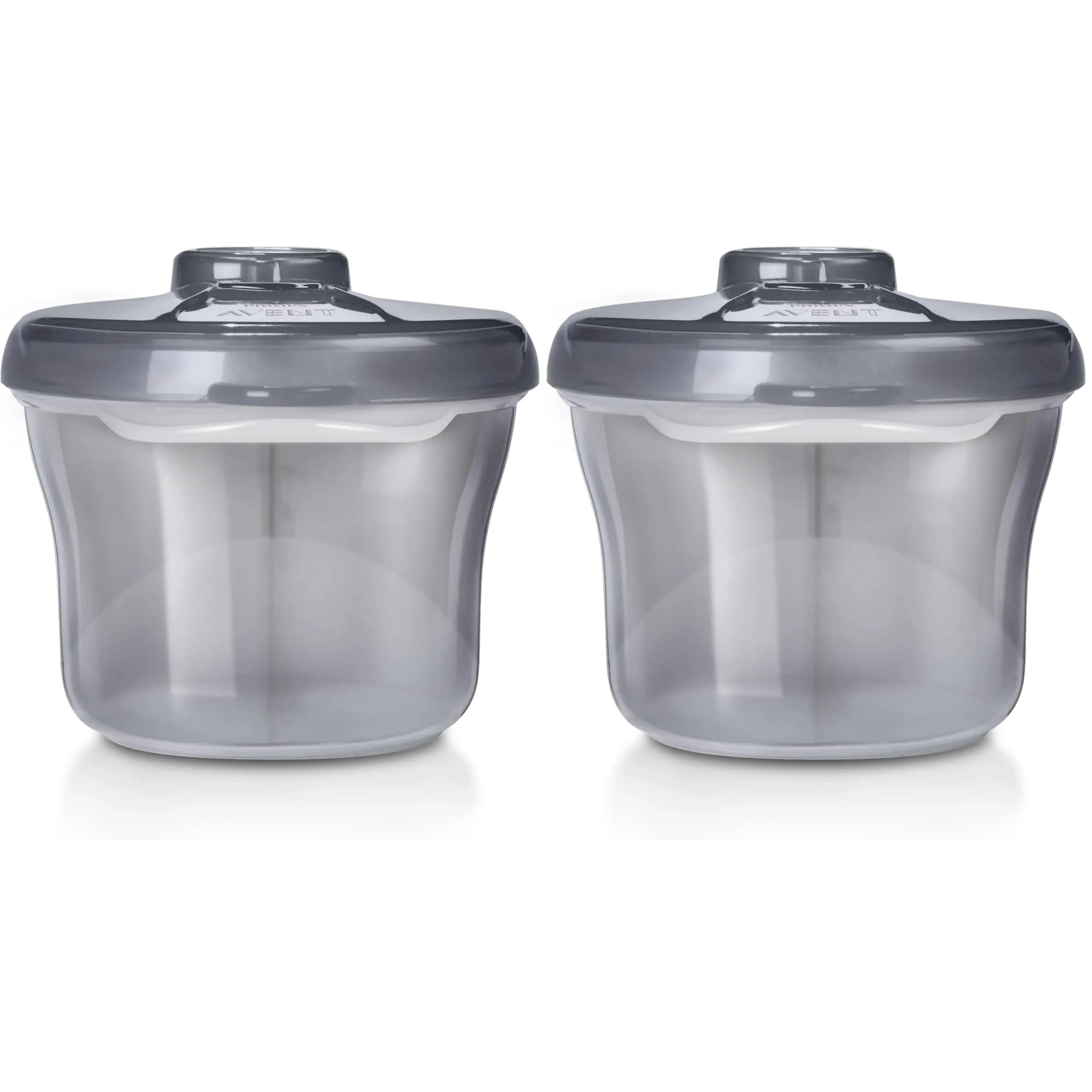 Philips Avent Powder Formula Dispenser and Snack Cup | 260ml (9 oz) | BPA-Free, Grey, Pack of 2