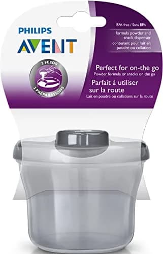 Philips Avent Powder Formula Dispenser and Snack Cup | 260ml (9 oz) | BPA-Free, Grey, Pack of 2 thumbnail 7