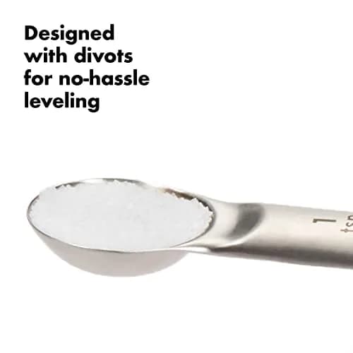 OXO Good Grips 4 Piece Stainless Steel Measuring Spoons Set with Magnetic Snaps, 15ml (1 T) | Precision Baking & Cooking thumbnail 6