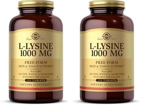 Solgar L-Lysine 1000 mg Tablets 500 Count (250 Count x 2) | Enhanced Absorption for Skin & Collagen Support thumbnail 1