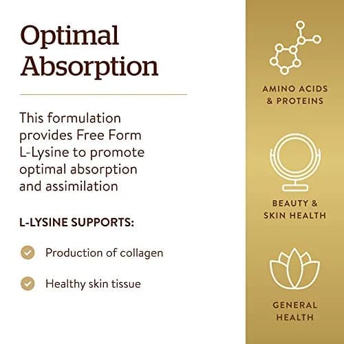 Solgar L-Lysine 1000 mg Tablets 500 Count (250 Count x 2) | Enhanced Absorption for Skin & Collagen Support thumbnail 4