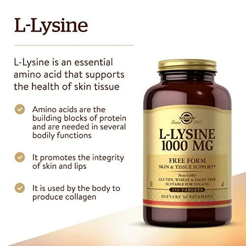 Solgar L-Lysine 1000 mg Tablets 500 Count (250 Count x 2) | Enhanced Absorption for Skin & Collagen Support thumbnail 3