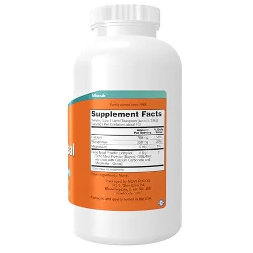 NOW Supplements Bone Meal Powder with Calcium & Magnesium 1-Pound | Natural Calcium Source for Bone Health thumbnail 2