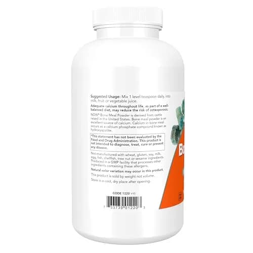 NOW Supplements Bone Meal Powder with Calcium & Magnesium 1-Pound | Natural Calcium Source for Bone Health thumbnail 3