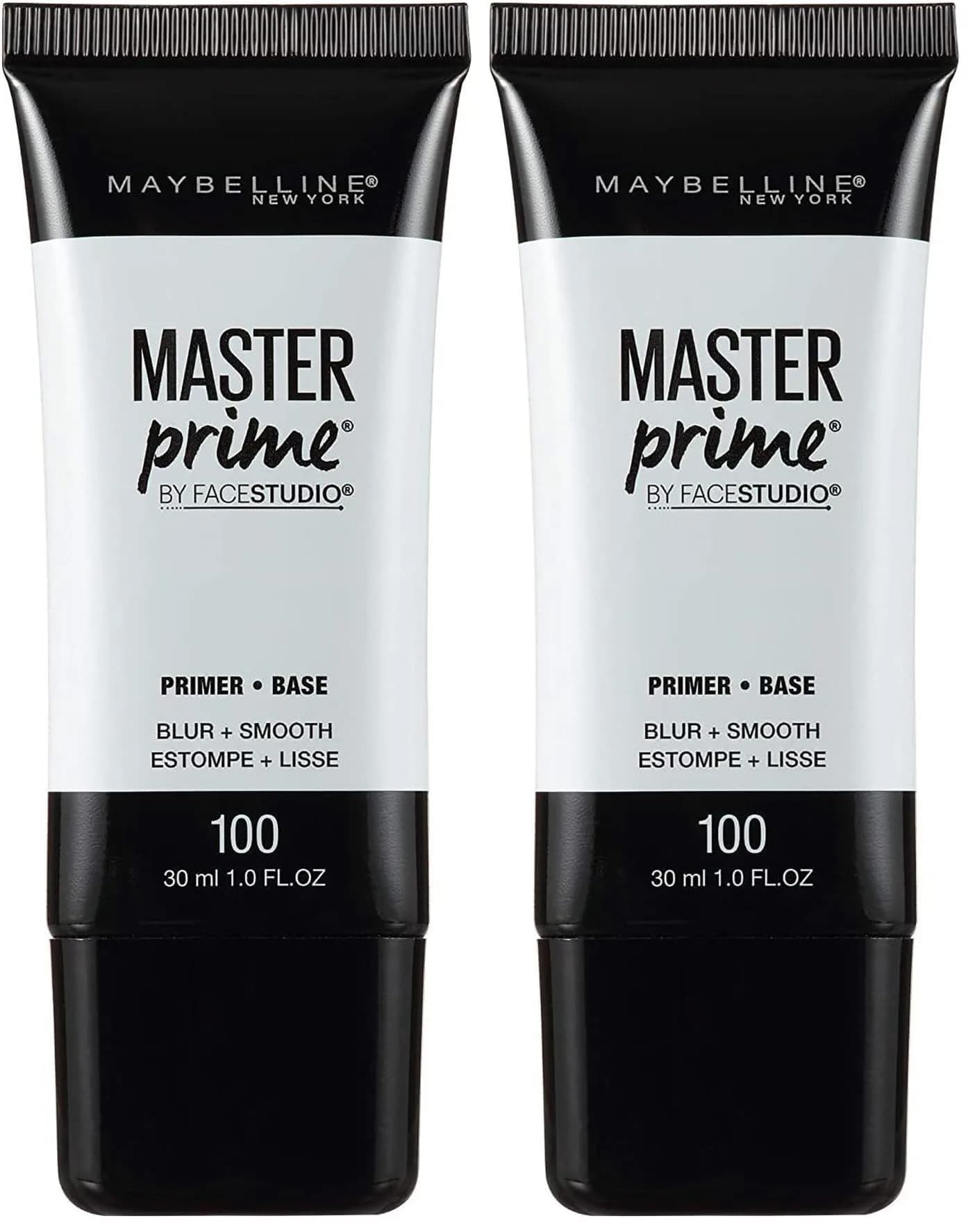 Maybelline Face Studio Master Prime Face Primer Makeup Base,Blur + Smooth, 60ml (2 Pack) | Water-Based, Lightweight, Sensitive Skin Friendly - main product image