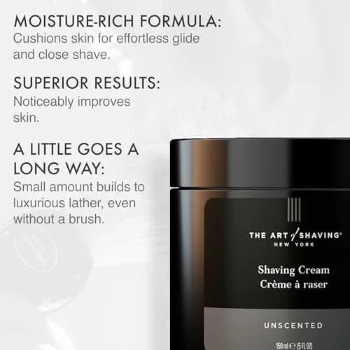 The Art of Shaving Unscented Shaving Cream for Men 296ml (10 Fl Oz) | Hypoallergenic & Clinically Tested for Sensitive Skin thumbnail 2