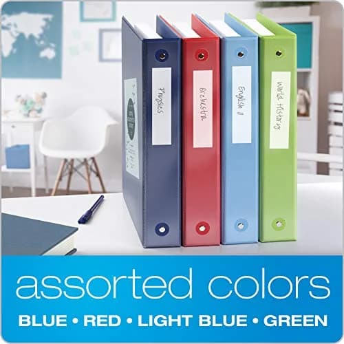 Cardinal 3 Ring Binders, Round Rings, 1.5 Inch, 350 Sheet Capacity, Pack of 8 | ClearVue Presentation View, Non-Stick, Assorted Colors thumbnail 5