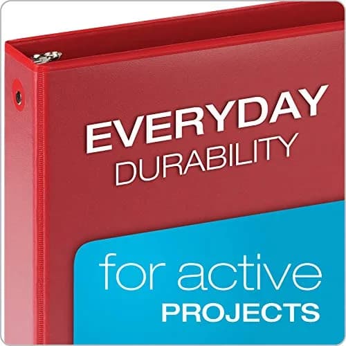 Cardinal 3 Ring Binders, Round Rings, 1.5 Inch, 350 Sheet Capacity, Pack of 8 | ClearVue Presentation View, Non-Stick, Assorted Colors thumbnail 2