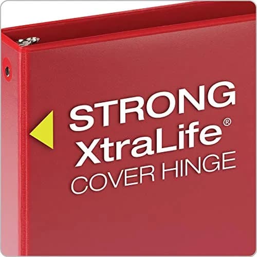 Cardinal 3 Ring Binders, Round Rings, 1.5 Inch, 350 Sheet Capacity, Pack of 8 | ClearVue Presentation View, Non-Stick, Assorted Colors thumbnail 3