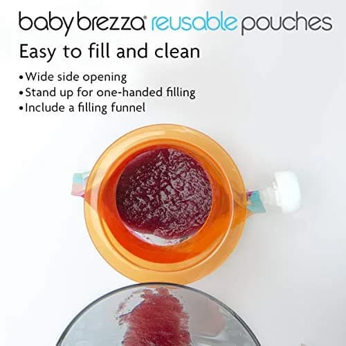 Baby Brezza Reusable Baby Food Storage Pouches 7oz (200ml) | Pack of 20, Freezer Safe, Leak-Proof thumbnail 6