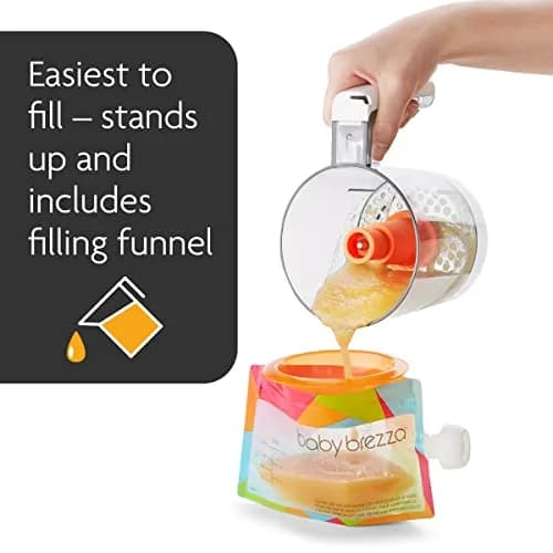 Baby Brezza Reusable Baby Food Storage Pouches 7oz (200ml) | Pack of 20, Freezer Safe, Leak-Proof thumbnail 2