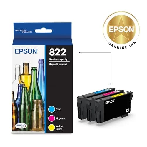 Epson 822 DURABrite Ultra Ink Standard Capacity Color Cartridge Combo Pack (2-Pack) | Pigment Ink for Sharp Text & Brilliant Colors thumbnail 2