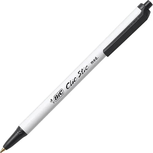 BIC Clic Stic Retractable Ballpoint Pens, Medium Point (1.0mm), 48 Count | Smooth Ink Flow thumbnail 2