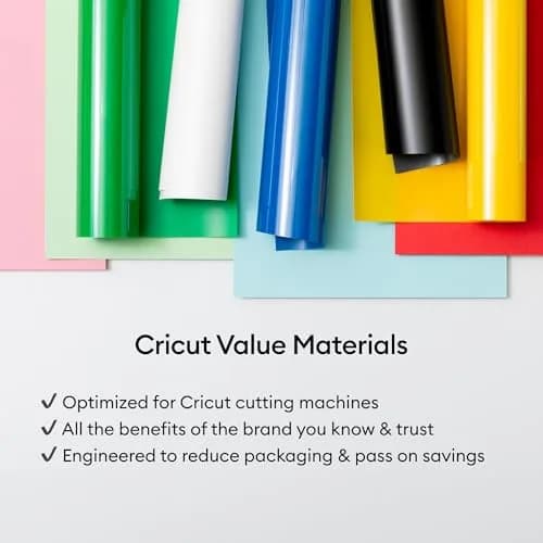 Cricut Value Iron-On Rainbow Sampler Heat Transfer Vinyl 12 in x 12 in (40 Sheets) | Outlasts 25 Washes thumbnail 7