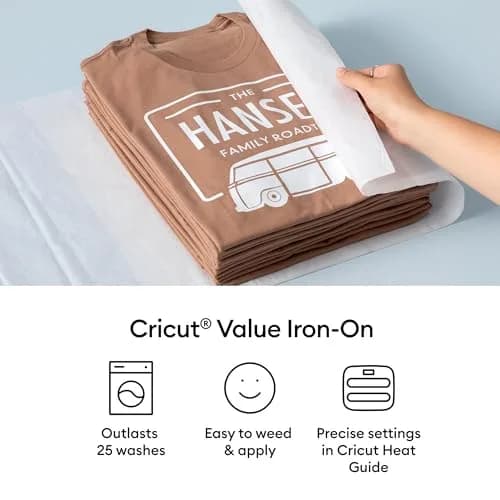 Cricut Value Iron-On Rainbow Sampler Heat Transfer Vinyl 12 in x 12 in (40 Sheets) | Outlasts 25 Washes thumbnail 2