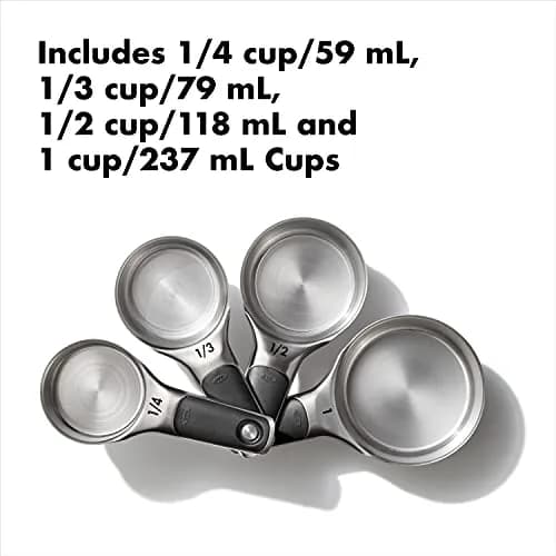 OXO Good Grips Stainless Steel Measuring Cups and Spoons Set (2-Pack, 8-Piece Each) | Magnetic Handles for Easy Storage & Leveling Accuracy thumbnail 6