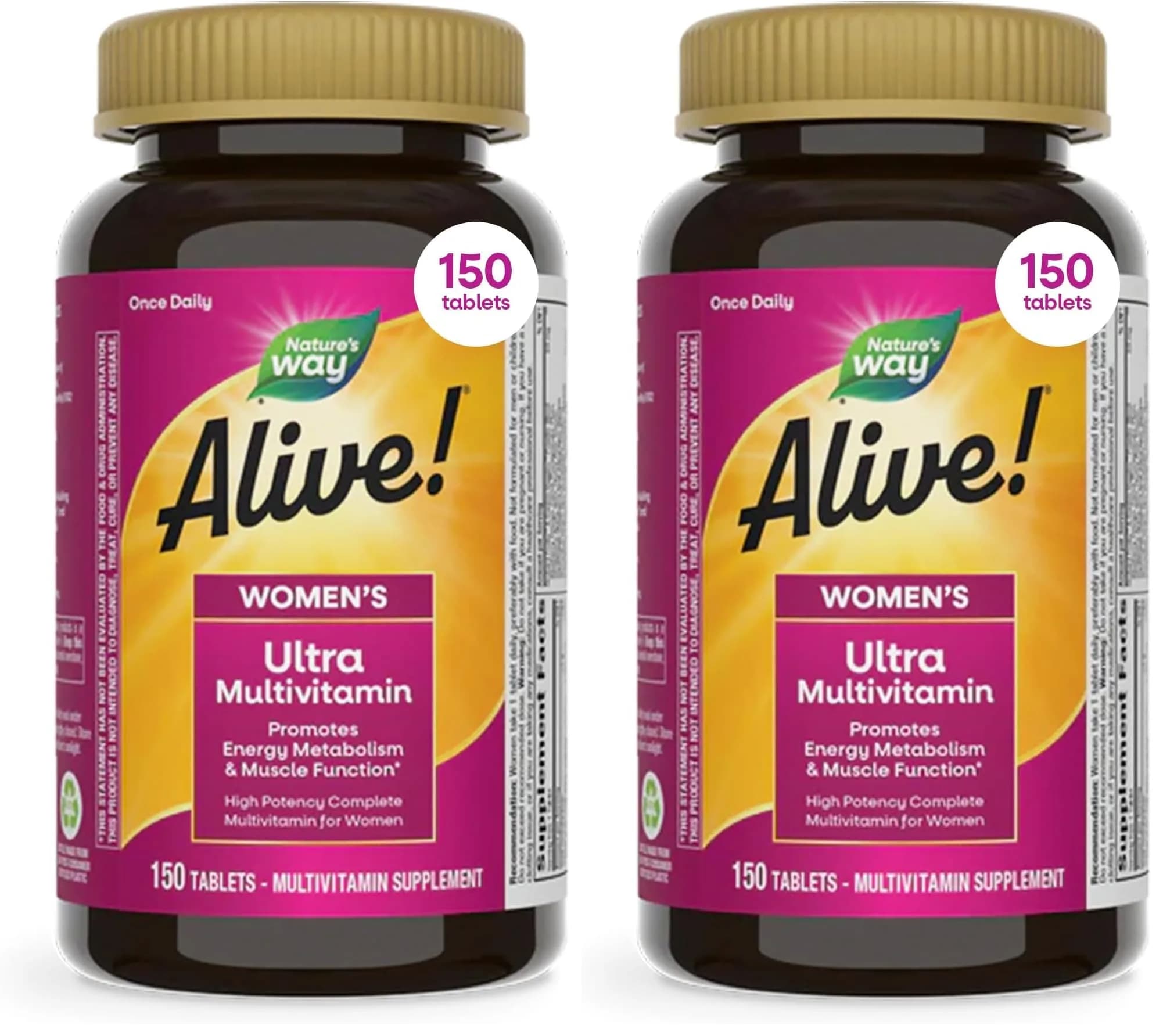 Nature's Way Alive! Women's Ultra Multivitamin 150 Count | High Potency Formula for Energy & Wellness — Tablet