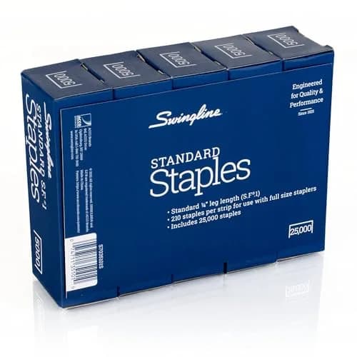 Swingline Standard Staples 1/4" Leg Length, 25,000 Staples | Reliable Performance for Office Use thumbnail 2