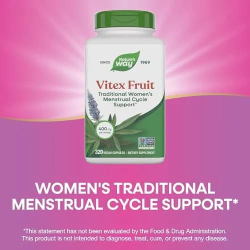 Nature's Way Vitex Fruit Capsules | 640 Count (320 Capsules x 2) Vegan Herbal Supplement thumbnail 4