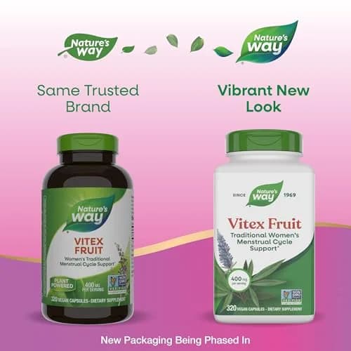Nature's Way Vitex Fruit Capsules | 640 Count (320 Capsules x 2) Vegan Herbal Supplement thumbnail 2