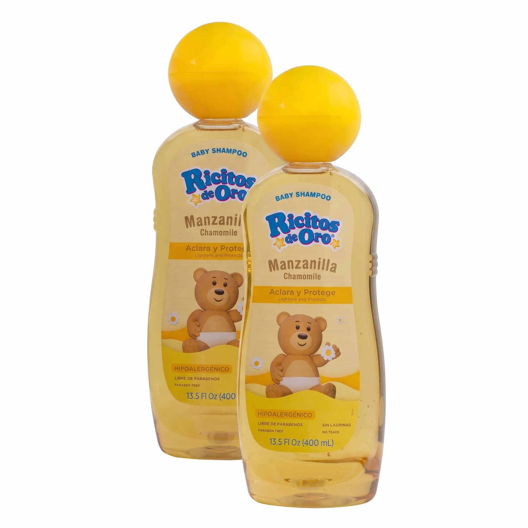 Ricitos de Oro Baby Shampoo 13.5 Fl Oz (Pack of 4) | Gentle, Lightening & Hypoallergenic for Baby Hair