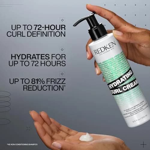 Redken Hydrating Curl Cream for Curly & Coily Hair, 400ml (13.6 Fl Oz) | 72-Hour Definition & Frizz Control thumbnail 2