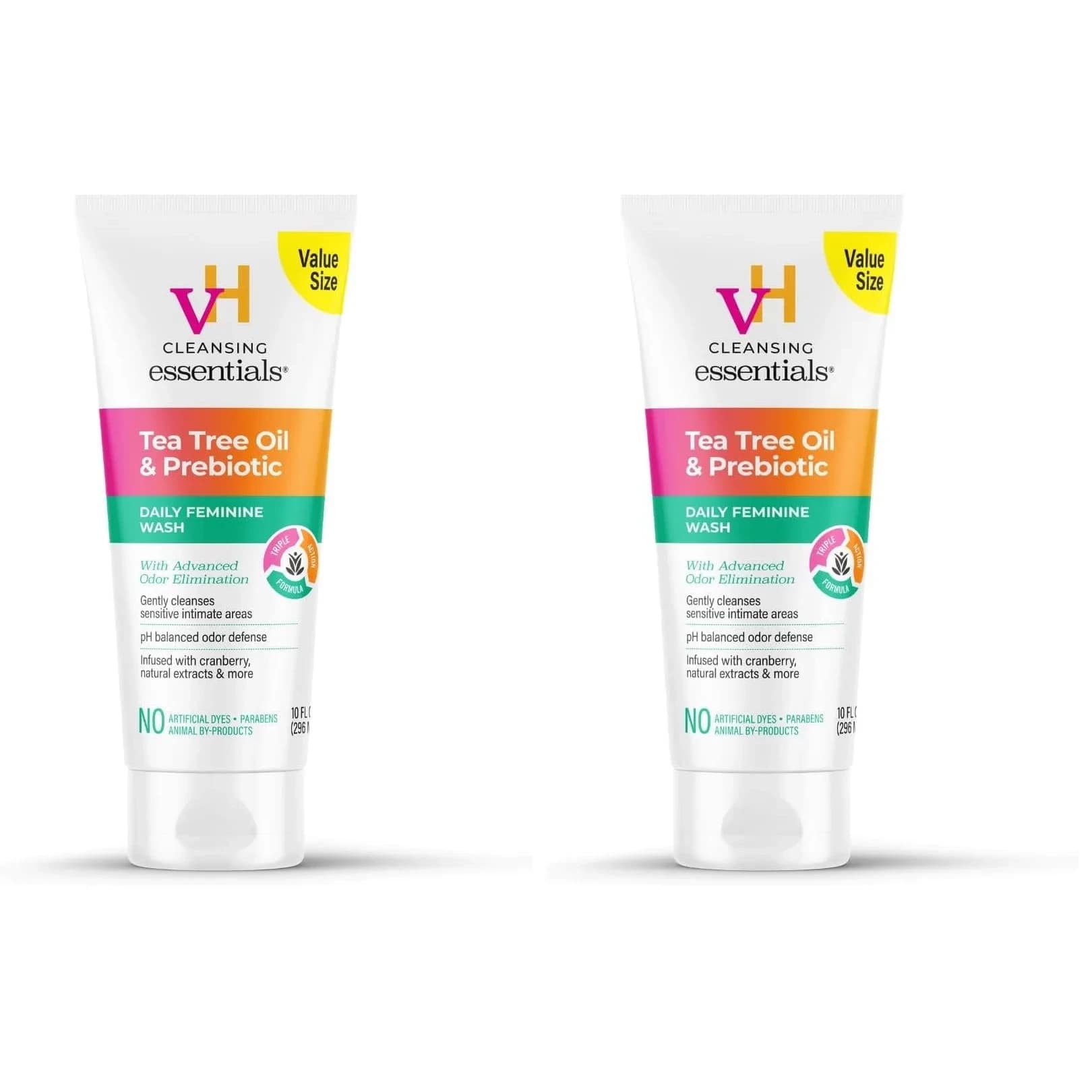 vH essentials Daily Feminine Wash 20 Fl Oz (600ml) | pH Balancing with Tea Tree Oil & Prebiotics