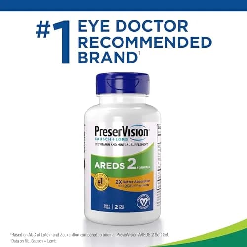 PreserVision AREDS 2 Vegan Soft Gels Eye Vitamin & Mineral Supplement 240 Count (Pack of 2) | Clinically Proven Eye Health Formula thumbnail 3