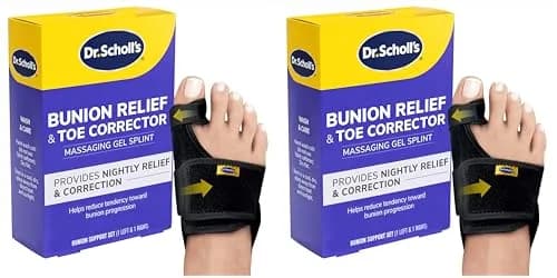 Dr. Scholl's Bunion Relief & Toe Corrector Gel Splint for Women & Men | Night Pain Relief & Toe Alignment thumbnail 1