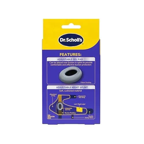 Dr. Scholl's Bunion Relief & Toe Corrector Gel Splint for Women & Men | Night Pain Relief & Toe Alignment thumbnail 8