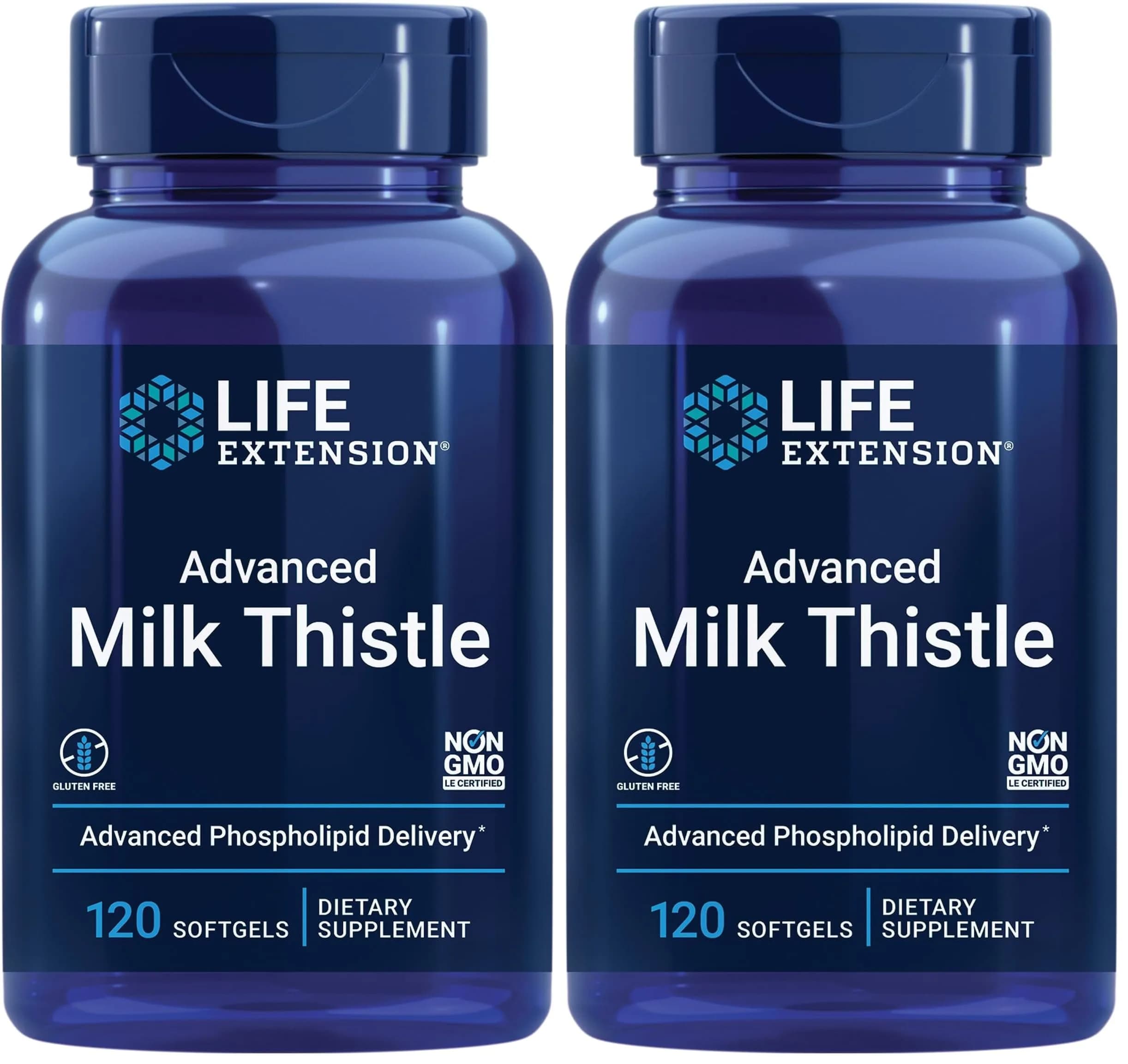 Life Extension Advanced Milk Thistle Softgels 120 Count (Pack of 2) | Liver Health Supplement with Silymarin & Silybin - main product image