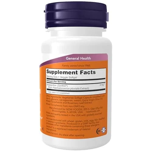 NOW Foods Astaxanthin 4 mg Veg Softgels 120 Count (Pack of 2) | Supports Eye Health & Immune Response thumbnail 2