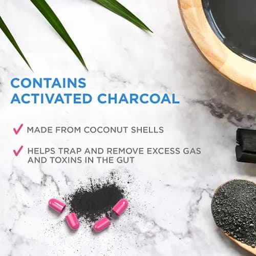 Charcocaps Fast Acting Gas Relief Activated Charcoal Capsules 200 Count (100 Count Pack of 2) | Drug-Free Detoxifying Formula for Bloating & Flatulence thumbnail 4