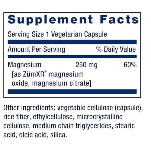 Life Extension Extend-Release Magnesium Capsules 250 mg (120 Count) | Supports Heart, Bone & Muscle Health thumbnail 2