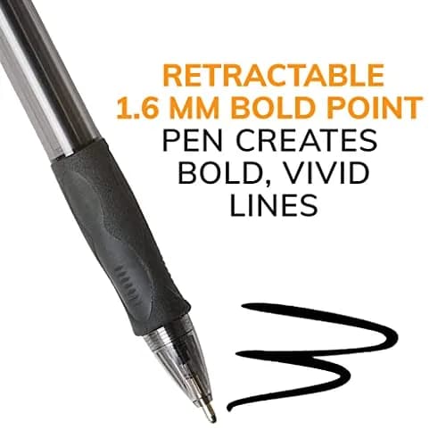BIC Glide Bold Black Ballpoint Pens, 1.6mm Bold Point, 8 Count (Pack of 2) | Smooth Ink Flow thumbnail 7