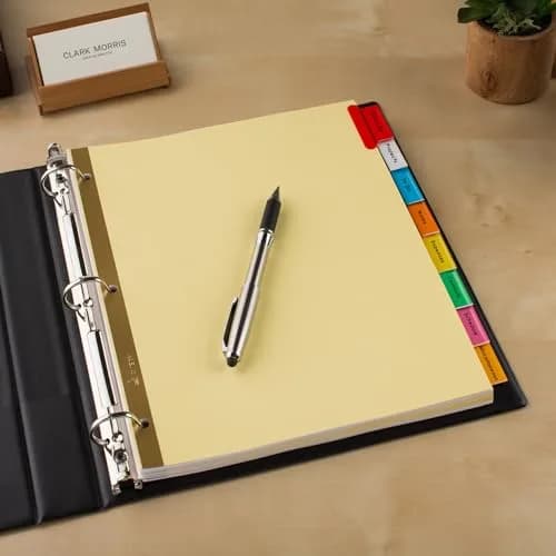 Avery Insertable Big Tab Binder Dividers, 16 Tabs (8 per set x 2 packs) | Multicolor, Gold-Reinforced Holes thumbnail 7