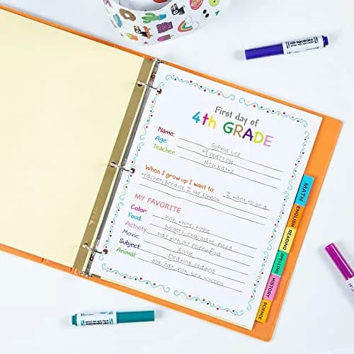 Avery Insertable Big Tab Binder Dividers, 16 Tabs (8 per set x 2 packs) | Multicolor, Gold-Reinforced Holes thumbnail 8