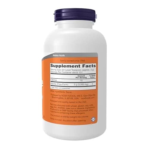 NOW Foods Glycine Pure Powder 908 g (2 lb) | Promotes Restful Sleep & Neurotransmitter Support thumbnail 2