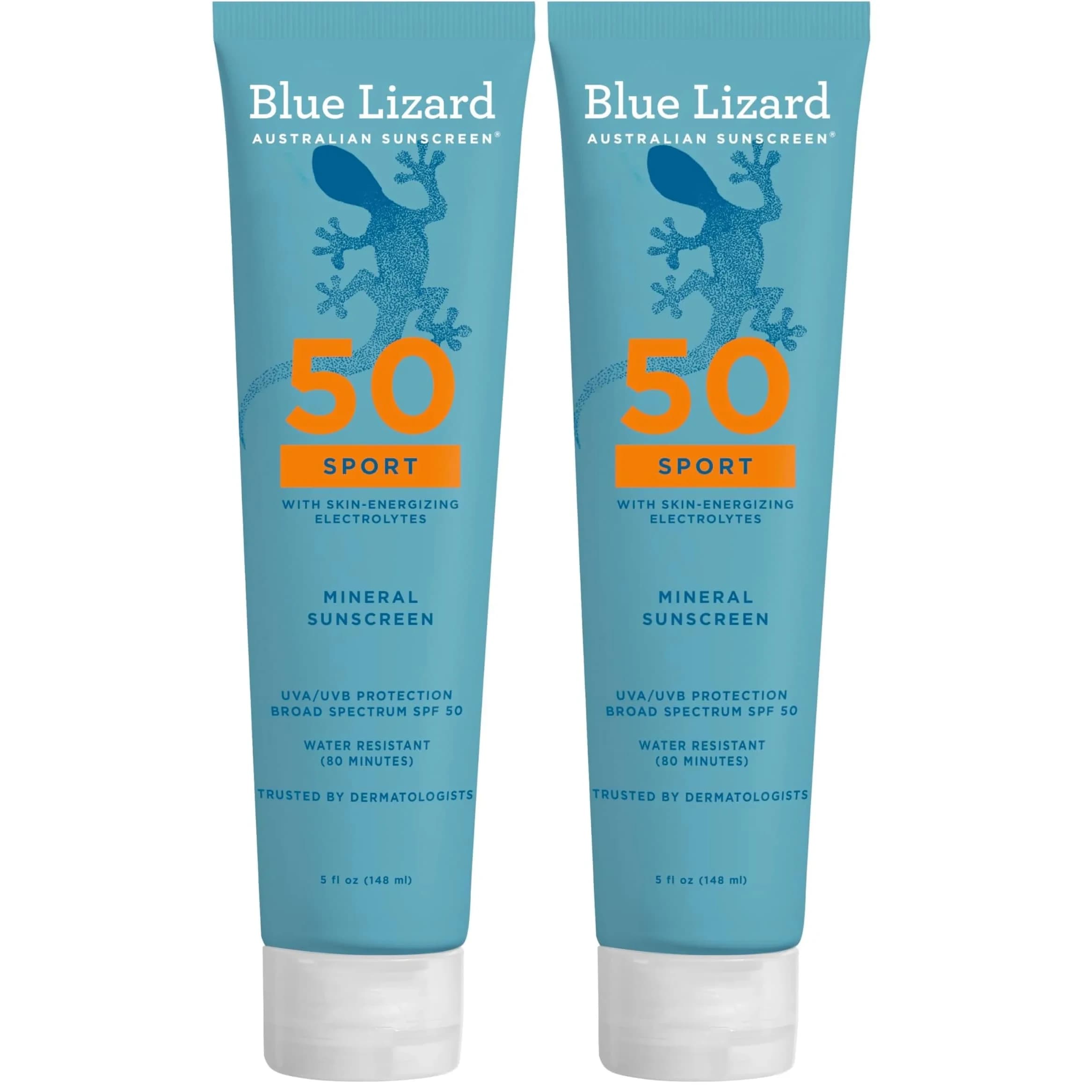 Blue Lizard Sport Mineral SPF 50 Lotion 89ml (3.0 Fl Oz) | Broad Spectrum UVA/UVB Protection — 5 Ounce
