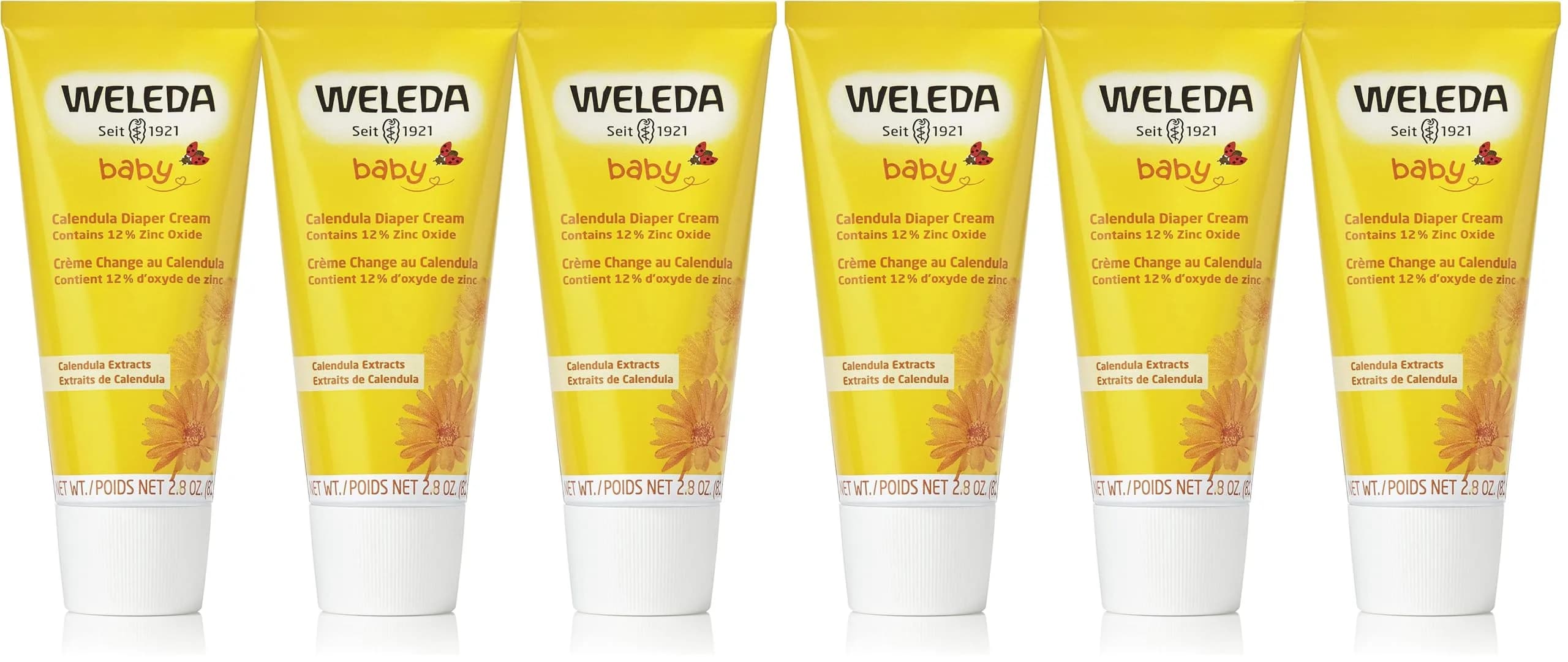 Weleda Baby Calendula Diaper Cream 2.8 oz (83 ml) | Plant-Rich Protection for Sensitive Skin — Blanco