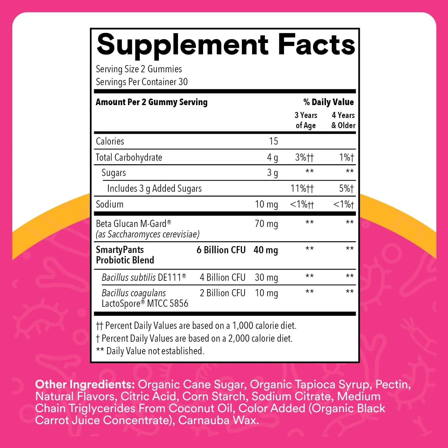 SmartyPants Kids Grape Probiotic + Prebiotic Gummies for Digestive & Immune Support, 60 Count thumbnail 3
