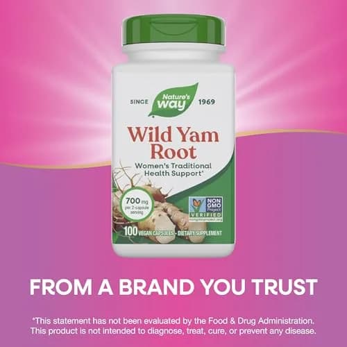 Nature's Way Wild Yam Root Capsules 700 mg per 2-Capsule Serving | Non-GMO Project Verified Vegan 100 Count (Pack of 2) thumbnail 4