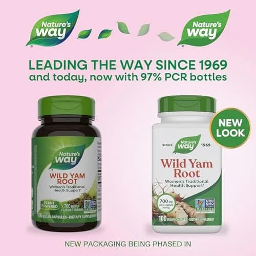 Nature's Way Wild Yam Root Capsules 700 mg per 2-Capsule Serving | Non-GMO Project Verified Vegan 100 Count (Pack of 2) thumbnail 2