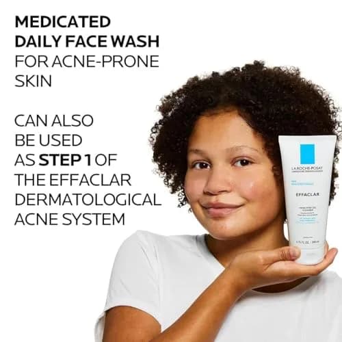 La Roche-Posay Effaclar Medicated Acne Face Wash 2 x 201ml (6.8 Fl Oz) | Dermatologist Tested for Oily & Sensitive Skin thumbnail 4
