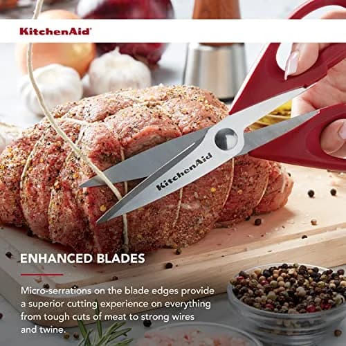 KitchenAid Red 8.72 Inch All-Purpose Kitchen Shears with Protective Sheath, Pack of 2 thumbnail 4