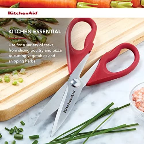 KitchenAid Red 8.72 Inch All-Purpose Kitchen Shears with Protective Sheath, Pack of 2 thumbnail 3